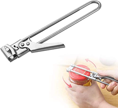 Opener Adjustable Jar & Bottle Opener, Adjustable Multifunctional Stainless Steel Can Opener Jar Lid Gripper, Manual Jar Bottle Opener Kitchen Accessories (1PCS)
