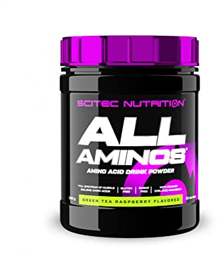 Scitec Nutrition All Aminos - Aminoacidi essenziali - con magnesio - Senza glutine e senza zucchero - Ideale per gli allenamenti e il recupero, 340 g, Tè verde e Lampone
