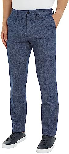 Tommy Hilfiger Herren Hose Chino, Blau (Faded Indigo), 28W / 28L