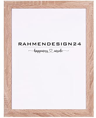 Rahmendesign24 Cadre photo Milano 60 x 80 cm (format poster) chêne Sonoma Cadre photo, amovible, cadre pour poster, puzzle