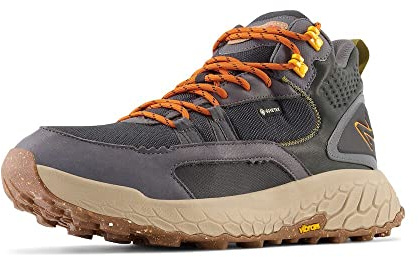 New Balance Men's Fresh Foam X Hierro V1 Mid-Cut Trail Running Shoe, Black/Magnet/Hot Marigold, 7.5 W