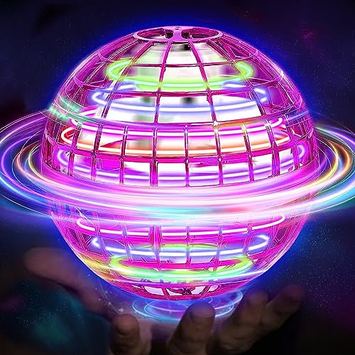 PEKOIU Hover Flying Ball, Magic Floating Afara Fly Orb Flight Ball, Hoverball Spinner Mini Drone Decompression Plane for Children, Gifts for Boys Girls Indoor Outdoor, USB Cable Included