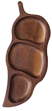 Wooden Snack Platter Kitchen Storage Tray Peach Wood Wooden Circle Shape Dessert Western Food Baking Snacks