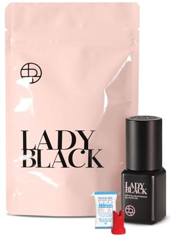 P-Beauty Wimpernkleber für Wimpernverlängerung, Sky Lady Black 5ml - Ultra Starker Halt - Trocknungszeit 2 Sekunden - Hypoallergen - Haltbarkeit 6-7 Wochen - Wimpernkleber dauerhaft - Extensions Glue