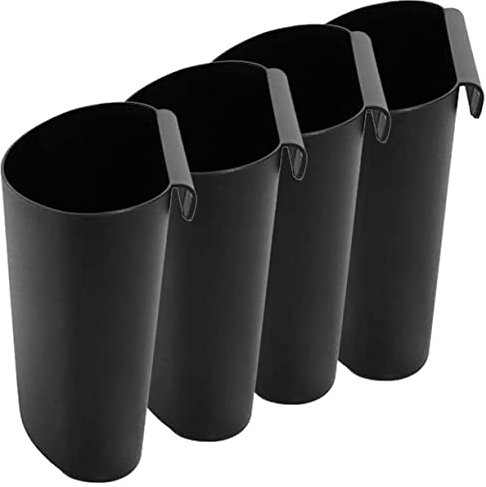 LABRIMP 4pezzi Cestini Piccoli Appesi Per Carrello Contenitori Portatili Polivalenti Per Organizzazione Salone e Uso Domestico Nero