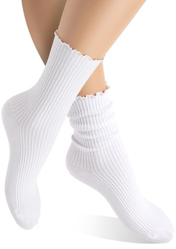 alber's BIO COMFORT - 5 Paia Calzini Corti Donna Cotone Bio, Bianco, 36-41