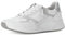 Gabor Damen Low-Top Sneaker, Frauen Halbschuhe,Strassenschuhe,Sportschuhe,Freizeitschuhe,Turnschuhe,Laufschuhe,Weiss/Silber,40 EU / 6.5 UK