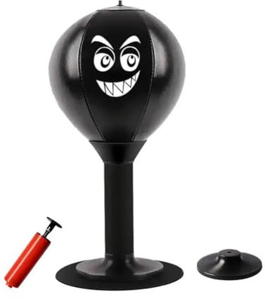 Fun Punch Rage Bag - Saco de boxeo de escritorio para aliviar el estrés, pelota de boxeo de escritorio con ventosa fuerte, pelota de velocidad de boxeo de mesa para mesa de oficina y mostradores para