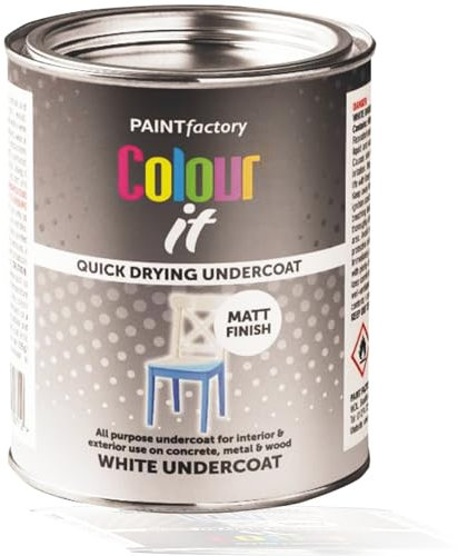HitlineUK All Purpose White Undercoat Paint for Wood Metal Concrete - 300ml White Primer Paint