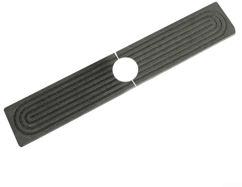 Feegow Tapis de robinet pour évier de cuisine – Plateau d'évier en pierre de diatomite à séchage rapide, tapis de protection pour comptoir de salle de bain, empêche l'accumulation d'humidité (noir)