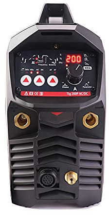 Macchina per saldatura, Saldatore in alluminio ACDC TIG. Saldatrice 200A Pulse digitale TIG/MMA. Polso TIG. Saldatrice