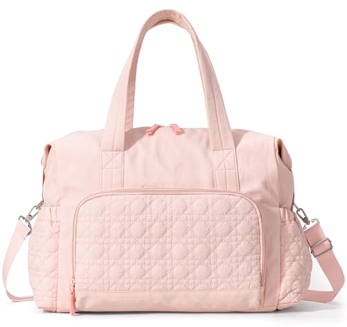 Suweir Reisetasche Damen 39x32x20 Ryanair Handgepäck Tasche 40L Weekender Travel Bag Wasserdicht Sporttasche mit Nassfach Schwimmtasche Kliniktasche Geburt Duffle Bag für Flugzeug Reise, Sport