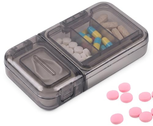 Teouuas Cortador de Pastillas, Cortador y Partidor de Pastillas Portátil