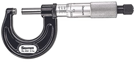 Starrett 436.1XRL-1 - Micrometro per esterni, misure imperiali, graduazione 0,001