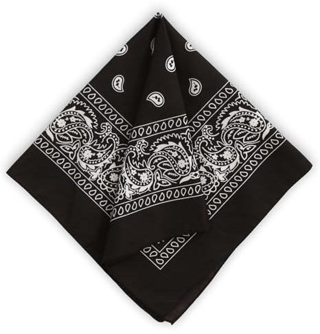 Tough Headwear Großes Bandana Tuch - Halstuch Herren und Damen - Kopftuch Nickituch für Männer und Frauen - Halstuch Cowboy Paisley Pirat - Dreieckstuch versch. Farben