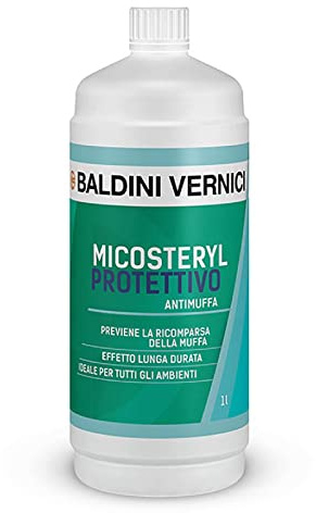 Baldini Vernici disinfettante bonificante sanificante antimuffa fungicida per pareti uso interno ed esterno sovraverniciabile MICOSTERYL PROTETTIVO trasparente 1 LT