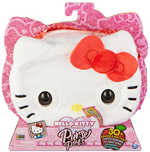 Purse Pets, Sanrio Hello Kitty and Friends, Hello Kitty, Bolso y Juguete de Mascota interactiva con más de 30 Sonidos y reacciones, Juguetes para niñas