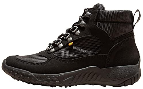 El Naturalista Unisex-Adulto Botines con Cordones GORBEA, Mujer,Hombre Botines,Plantilla Desmontable,Zapato de transición,Black,38 EU / 5 UK