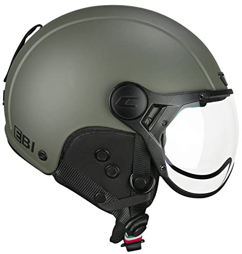 CGM EBI, Casco Sci Unisex Adulto, Verde Opaco, M (57-58cm)