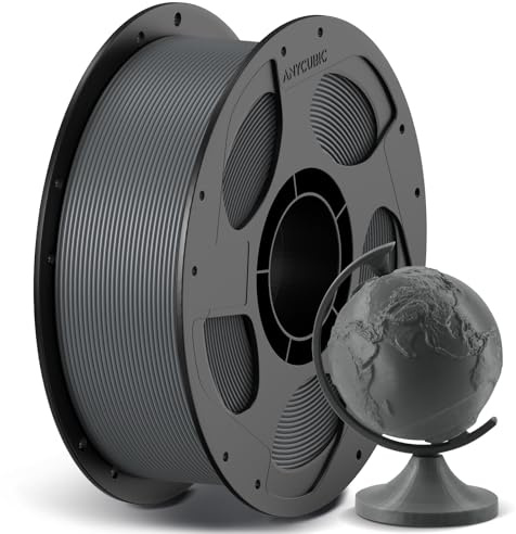 ANYCUBIC Filamento PLA ad alta velocità 1,75 mm, Impression 10X Plus Rapide,Filamento per Stampante 3D, Grigio 1KG