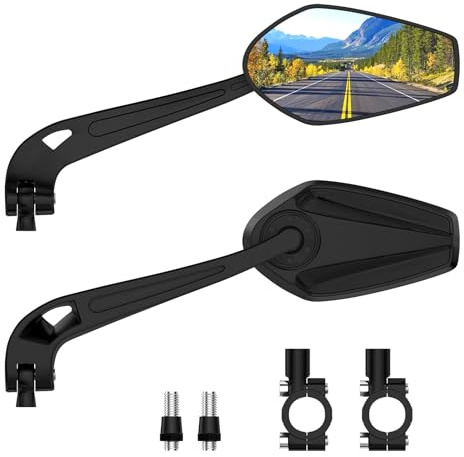 2PCS eBike Mirrors for 22-25mm handlebars, 360° Adjustable Bike Mirror Handlebar Mount, HD Scratch Resistant Handlebar Rearview Mirror, Bike Accessories for Ebike Mountain Road Bike