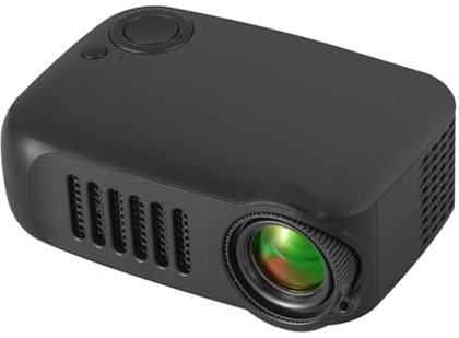 Tixqeaif Mini Proiettore Home Theater Videoproiettore Portatile 3D LED Proiettore da Gioco 4K 1080P Tramite Porta HD Smart TV Box Spina UE Una Facile Installazione