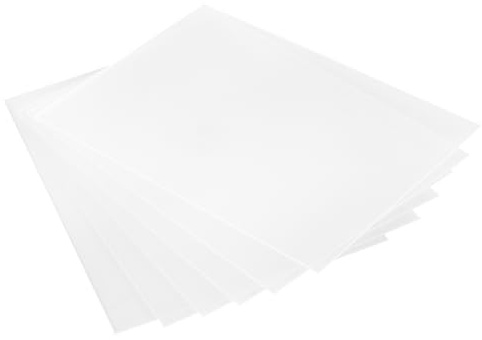 Akrylplattor transparent 2 mm A4, 6 stycken 29,7 x 21 cm, akrylglasplatta, plastplattor med skyddsfilm, för gör-det-själv-projekt, fotoramar, modellbygge