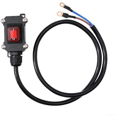 Qualoramall Interruttore di scollegamento della batteria per moto resistente, 12 V 24 V CC, impermeabile, con cavo in rame isolato e kit di montaggio per una maggiore durata della batteria e U (50 cm)