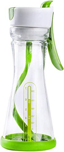 Mezclador manual de aderezo de ensalada con mango de bomba, botella agitadora para salsas, aceites y vinagretas