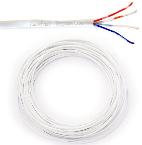 Loops 25m BT Telephone Copper Cable Extension | 2 Pair 4 Core/Way Wire | Multicore Telecom Phone Line Extend Lead Reel | CW1308 Slave Drop