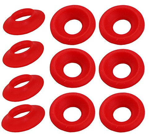 Junta de silicona para botella con cierre a presión, color rojo o blanco, juegos de 25 o 100 piezas