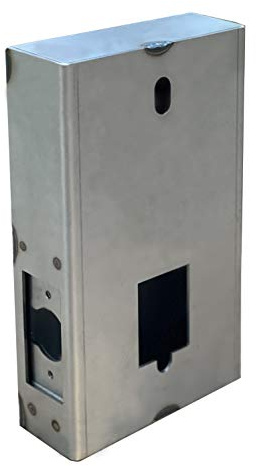 JOUNJIP GB2020 Gate Lock Box Steel Gate Box (1 3/4 Thickness) - for All JOUNJIP Mechanical Combination Locks - for Metal Gates and Fence (NOT for Aluminum GATE) - 2 3/8 Inch 60mm Backset