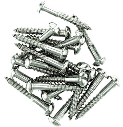 No.10 x 1.98 (5.0mm x 50mm) Slot Pan Wood Screw - Stainless Steel (A2) (Pack of 20)