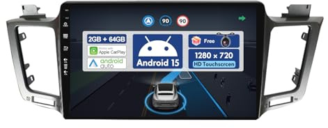 JOYX Android 12 bilradio för Toyota RAV4 (2013–2018) – [2G 32G] – inbyggd Carplay/Android – kamera gratis – 10,1 tum – 2 Din – stöder rattstyrning 4G WiFi DAB fast båt BT