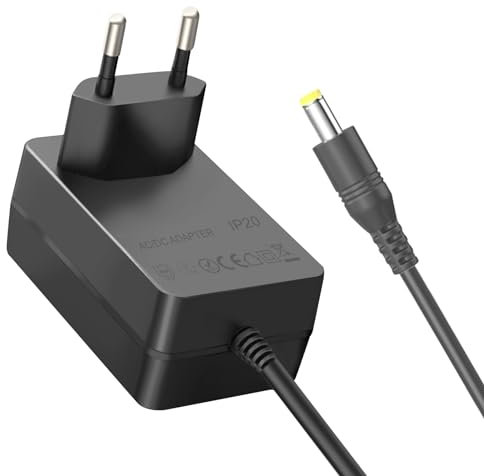 Adaptateur Secteur d'alimentation EU Plug - Transformateur 6V 2A avec Connecteur 5.5mm x 2.1mm, Longueur de Câble 1.5M - Compatible avec Box TV, Bandes LED, Routeur, Caméra