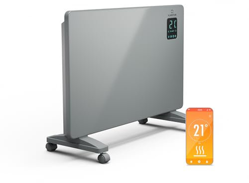 Klarstein Bansin Smart Konvektor-Heizung, 1500 W, Wandmontage/Freistehend, App-Steuerung, Energieeffizient, Überhitzungs- und Frostschutz, Kindersicherung, Led-Anzeige, Elektroheizung für 30 m²