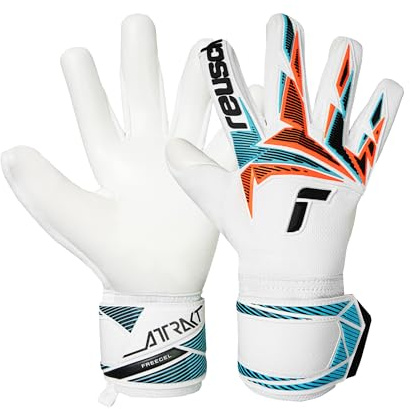Reusch Attrakt Freegel Advance Goalkeeper Gloves – Grip Advance Latex Soccer Goalie Gloves with Evolution Negative Cut, Freegel Punch Zone Backhand and Breathable AirVentSystem