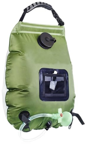 Bärbar Dusch För Camping 20 Liter Avtagbar Solvärmd Badpåse Med Duschhuvud