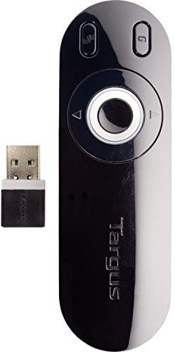 Targus Wireless Multi-Functional Laser Presentation Remote with Laser Clicker and Keylock Technology, Black (AMP13EU)