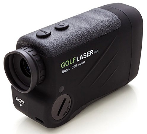 Golflaser.de - telemetro Golf Laser Eagle 600 Solar FlagFinder - Pannello solare - Portata 600 m - Impermeabile - Rangefinder RocketGolf
