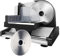 Rosenstein & Söhne Brotschneidemaschine: Elektrischer Allesschneider mit 2 Edelstahl-Klingen, 1-15 mm, 150 W (Brotschneidemaschine elektrisch, Brotmaschine, Brotschneide)