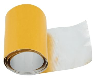 Självhäftande värmeskyddstejp/värmeskyddstejp – aluminiumbelagd – upp till 500 °C (10 cm x 5 m)