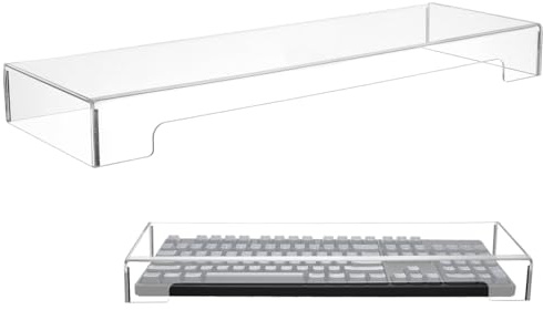 TOPBATHY Tangentbordsskydd fodral akryl klart transparent tangentbordsskydd anti-katt tangentbordsskydd för mekaniskt speltangentbord i standardstorlek 475 x 150 x 48 mm