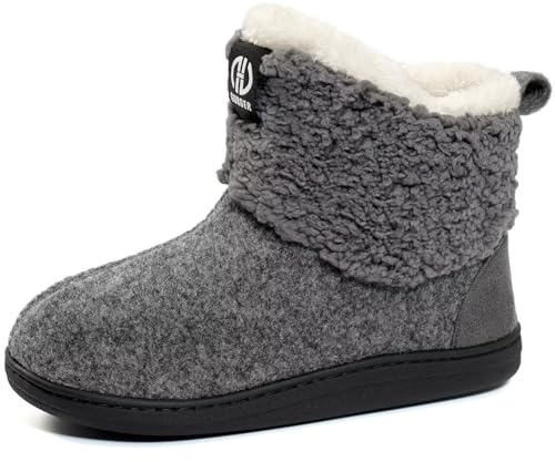 GURGER Hombre Mujer Zapatillas de Casa Invierno Calentitas Botas de Casa Talla 36-47