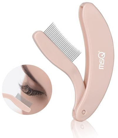 MSQ Falten Wimpernkamm Wimpernscheider Bogen Entworfene kosmetische Bürsten Werkzeug Augenbrauen Grooming Pinsel （Nackt）