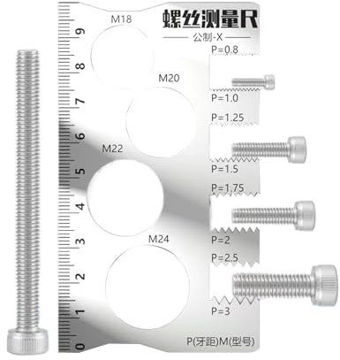 Thread Pitch Gauge,Screw Measuring Tool - Professional Precise Gauge Checker Tool for Nut Bit Thread Screw Measurement
