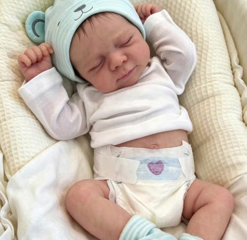 Zero pam Reborn Baby Lebensecht-45CM Echte Baby, Reborn Puppen Lebensecht, Puppe Wie Echtes Babys, Lebensechte Babypuppen (Junge01)