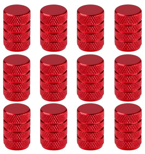 12 Pcs Tire Valve Stem Caps, Dust Caps for Car Tyres Red | Aluminum Tyre Valve Cap For Cars, Universal Covers Replacement For Cars, SUV, Bicycles, Motorcycles, Trucks(