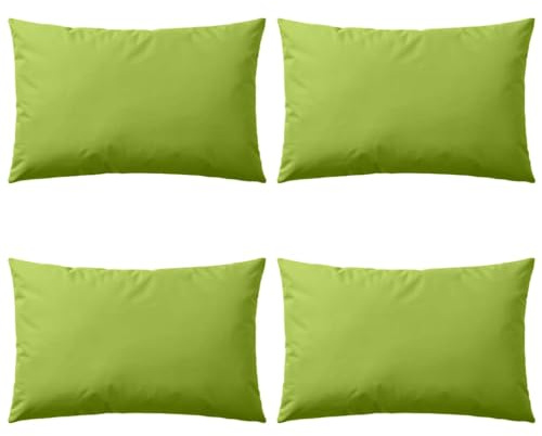 Genérico Cojines para Exteriores 60x40 cm Verde Manzana 4 Unidades,Casa y jardín,Decoración,Cojines,Verde,132293