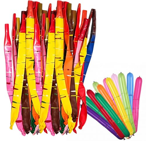 70Pcs Rocket Balloons, Long Balloons for Modelling, Multiple Colors Balloons Set, Punch Balloons for Party Birthday Festival Decoration